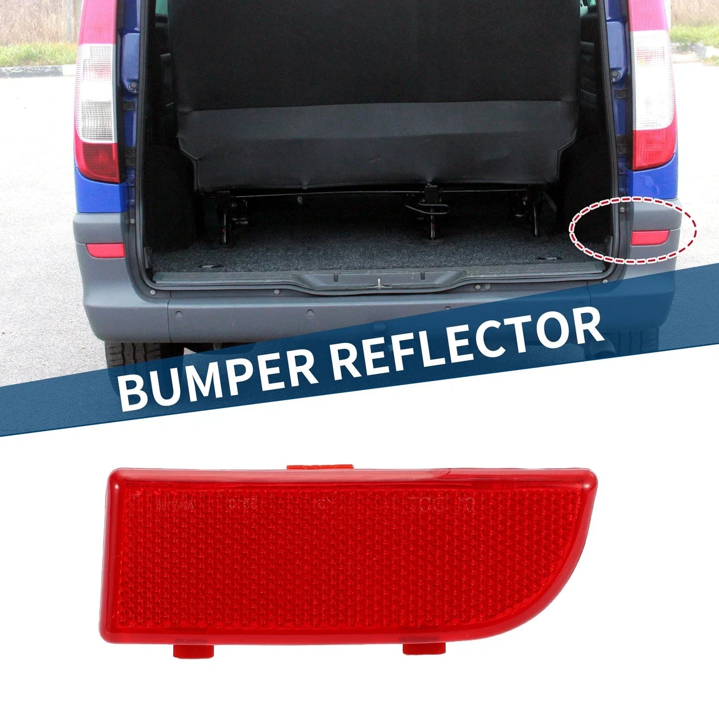 Bumper Reflector for Mercedes-Benz Vito Viano W639 2003-2014 1 x Rear Right