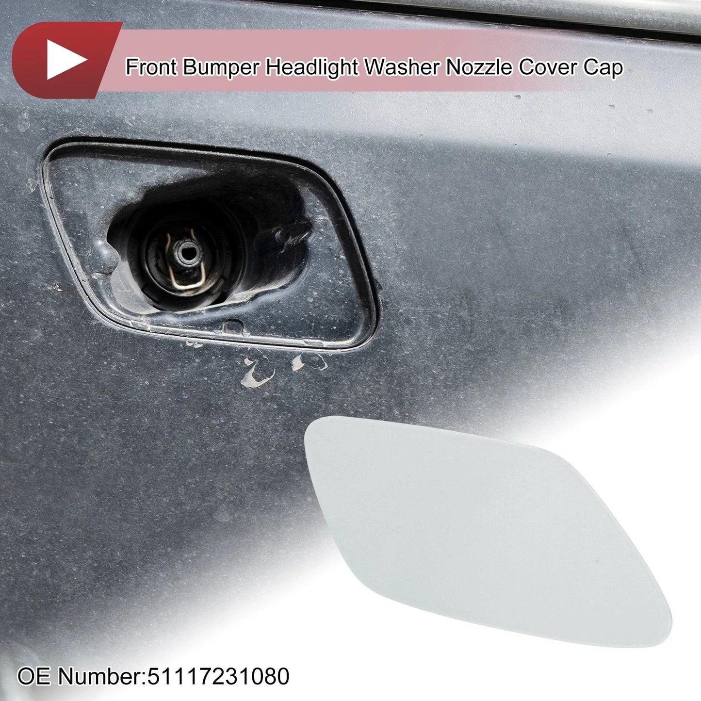 Bumper Trim Nozzle Cover for BMW Z4 (2009-2016) Silver Tone
