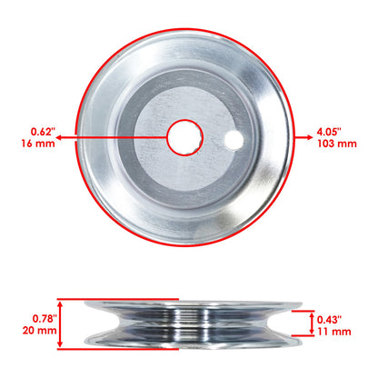 Deck Spindle Pulley Replacement 34 Inch for Hustler Dash XD Surfer Pro (2020–2023)