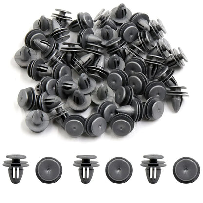 50 x Gray Plastic Car Rivets Bumper Retainer Clips 9mm for Honda