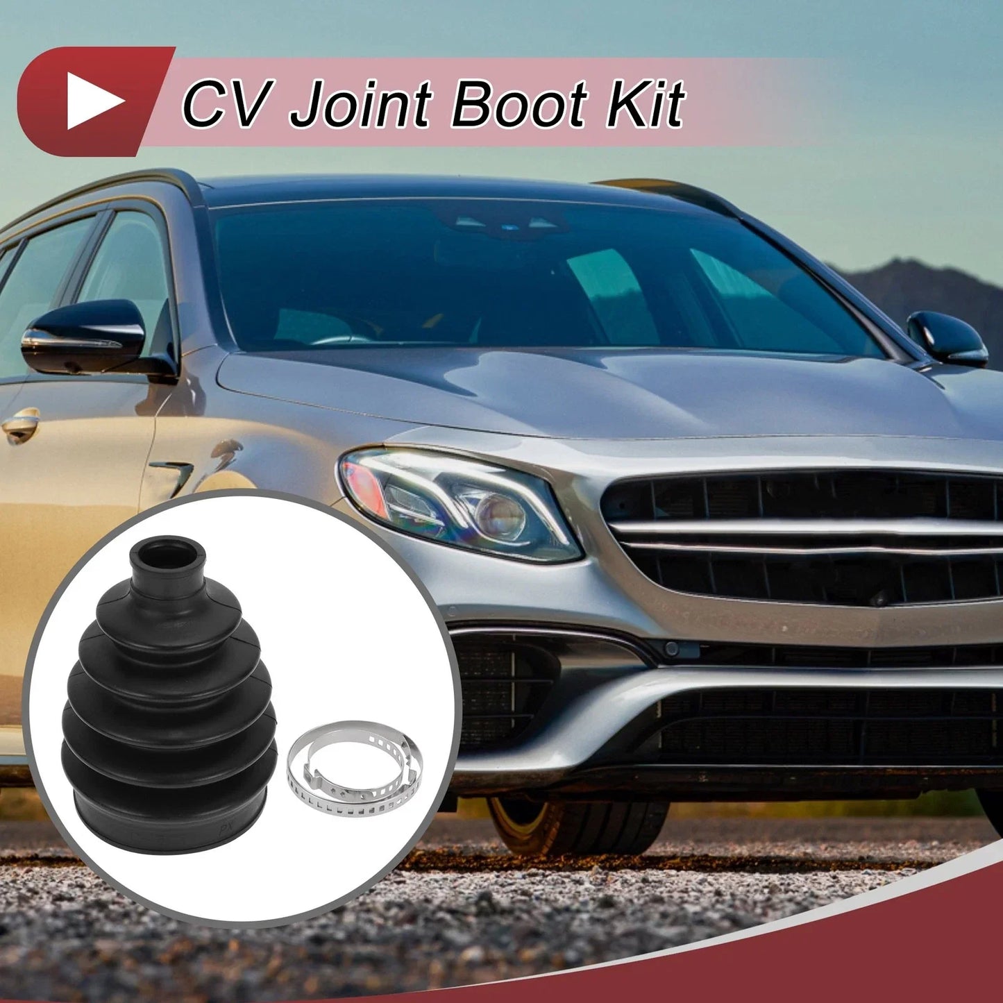 Outer CV Joint Boot Kit w/ Clamps for Mercedes-Benz C300 (2008-2014)