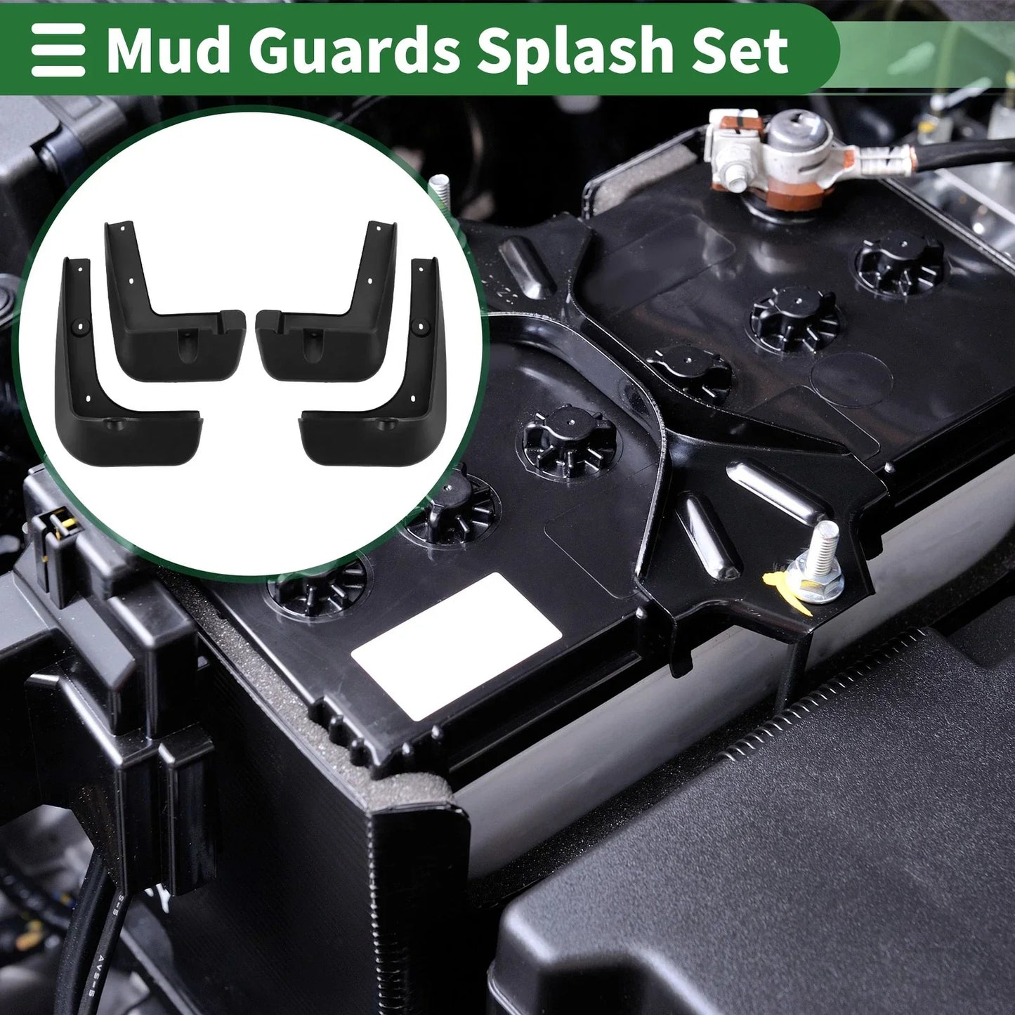 Mud Flaps Splash Guards for Hyundai IX45 (2011-2018) with Mount Accessories