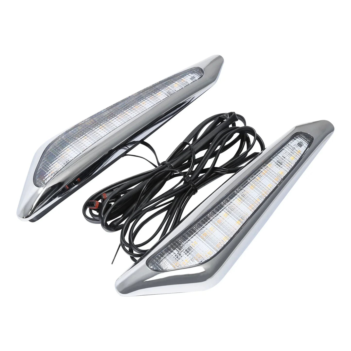 Front Brake Fork Mounted LED Amber Lights for Honda GL1800 (2018-2025)
