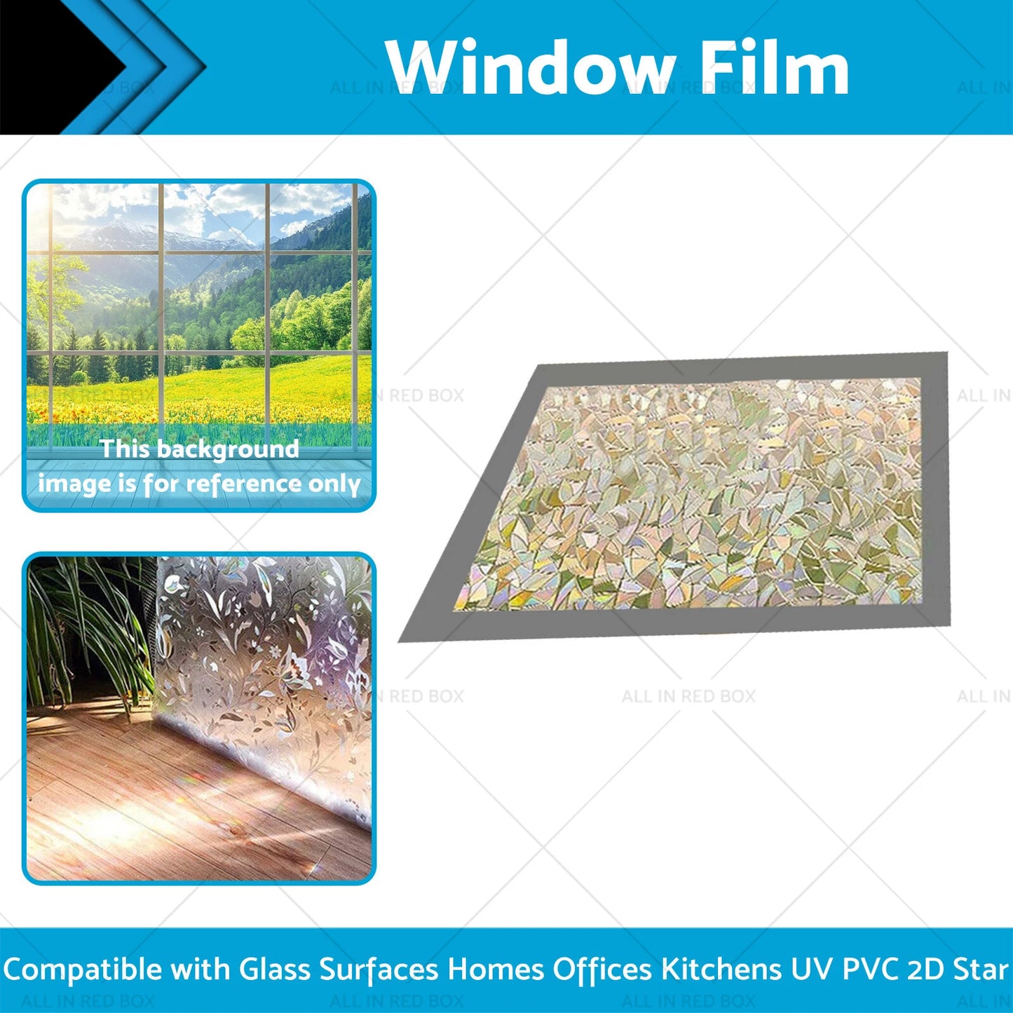 Static Cling Window Film Privacy Glass Sticker for Universal Fit