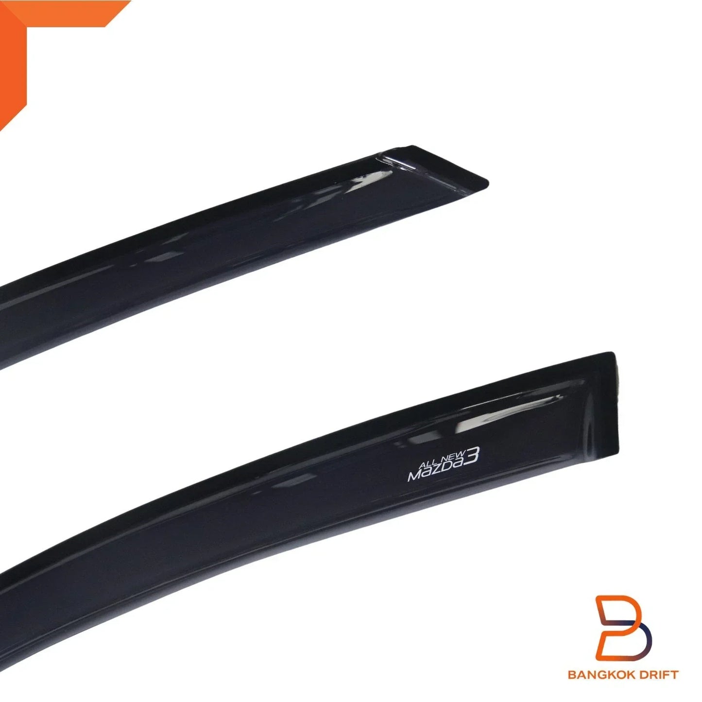 Weather Shield Window Visor Rain Guard for Mazda 3 Hatchback (2008-2013)