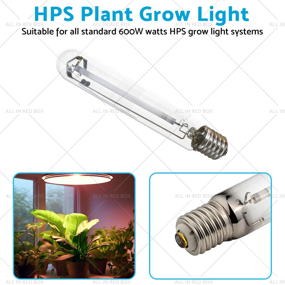 600W High Pressure Sodium HPS Grow Light Bulb for Hydroponics