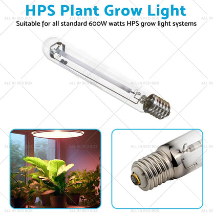 600W High Pressure Sodium HPS Grow Light Bulb for Hydroponics