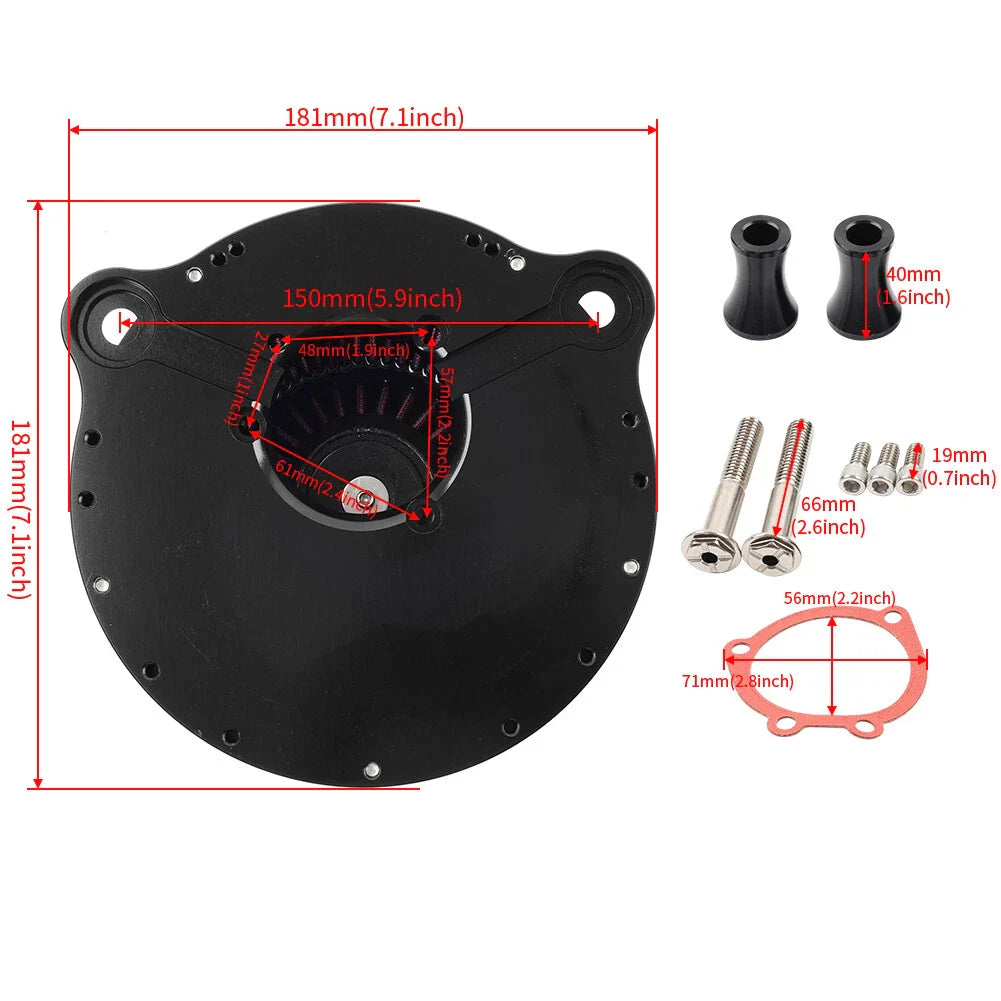 Air Cleaner Intake Filter Kit for Harley Softail Touring Dyna FXR (2014-2023)
