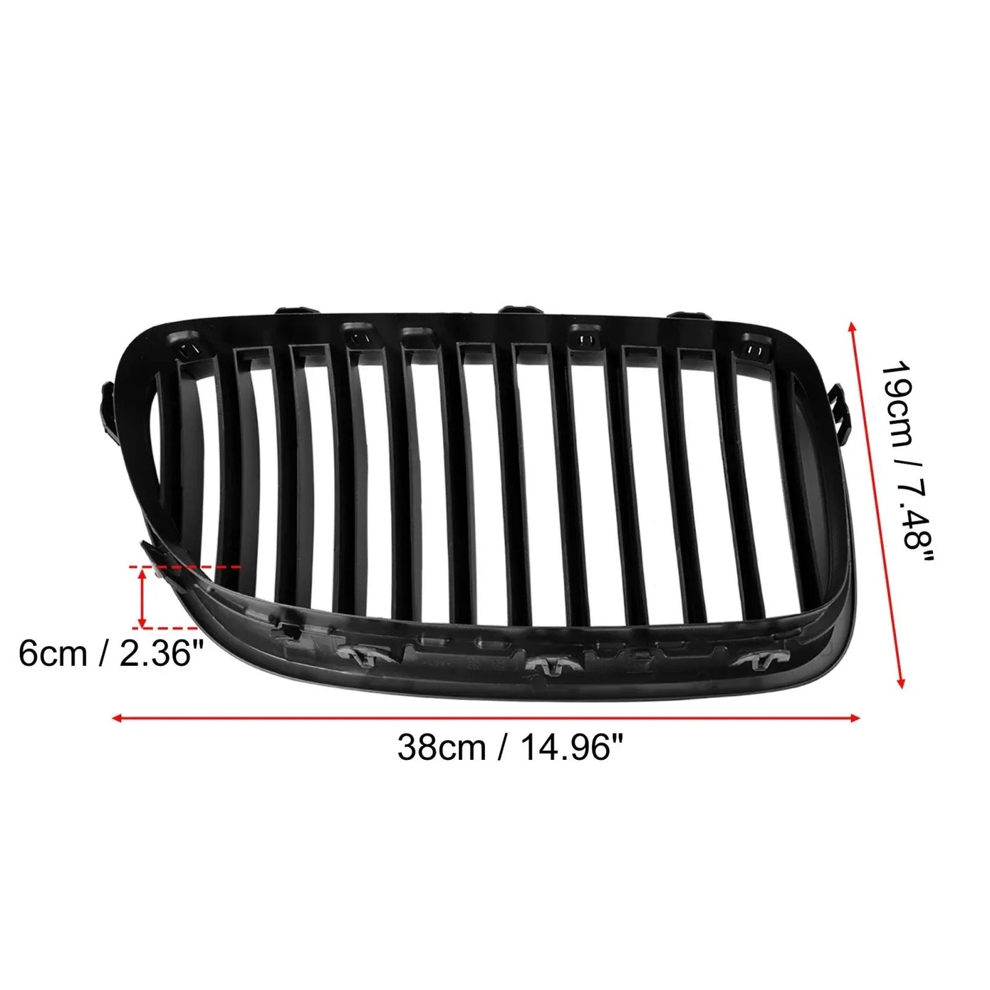 Glossy Black Hood Kidney Grille for BMW F10 530i 528i 535i (2010-2013)