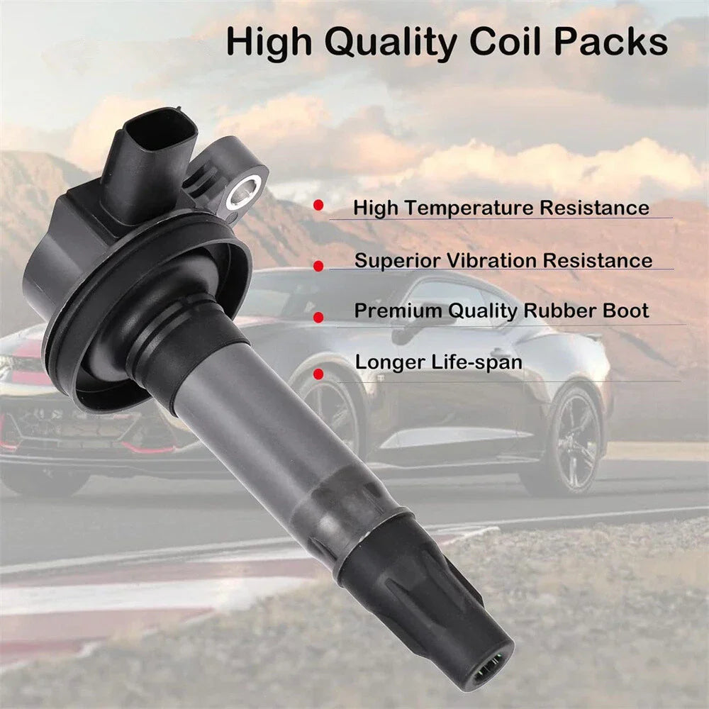 6Pcs Ignition Coils & Spark Plugs for Ford Transit 150 250, Lincoln MKZ MKX
