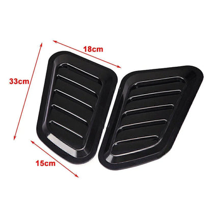 White Vent Car Intake Scoop Air Flow Hood Decorative Cover for Make & Model