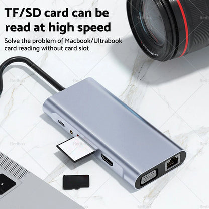 USB-C HDMI USB 3.0 Hub Adapter for MacBook Pro & iPad Pro (2016-2023)