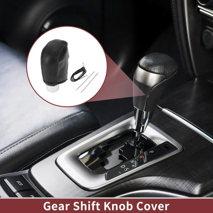 Car Gear Shift Knob Cover for Hyundai Sonata (2011-2014) - Pebbled Black