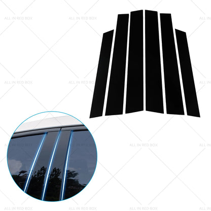 6 x Black Window Trim Covers for Honda CR-V (2007-2011)