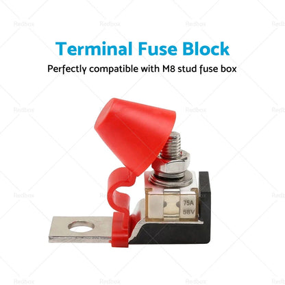 8mm M8 Terminal Fuse Block 75A Waterproof Fuse Box for Various Models