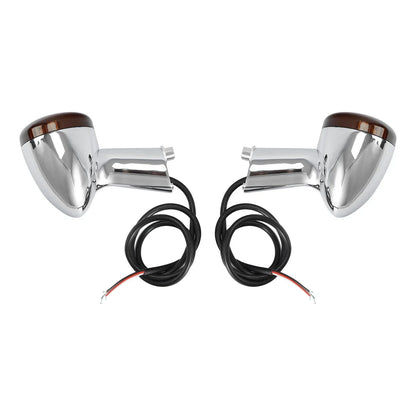Chrome LED Rear Turn Signal Lights for Harley Sportster 883 XL1200 (1992-Up)