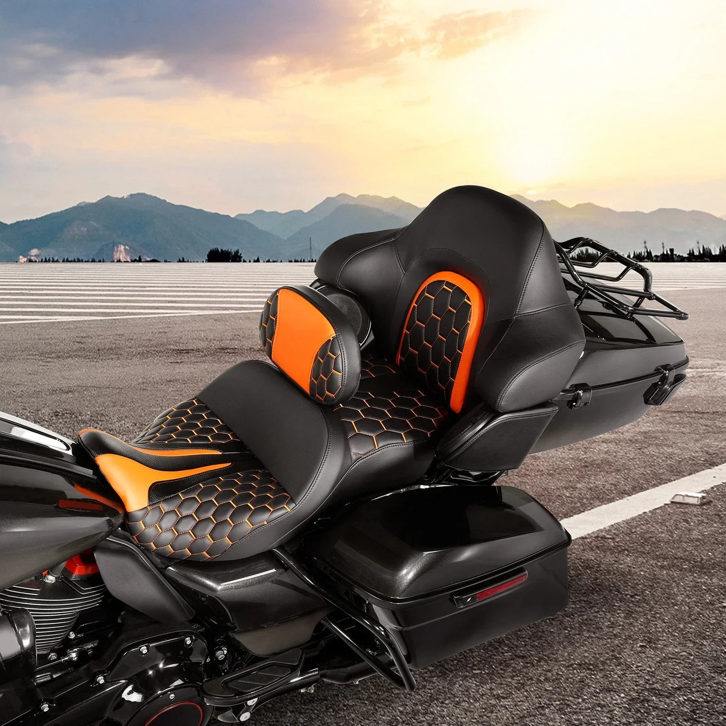 Gel Seat Backrests for Harley Road Glide Street Glide (2014-2023)