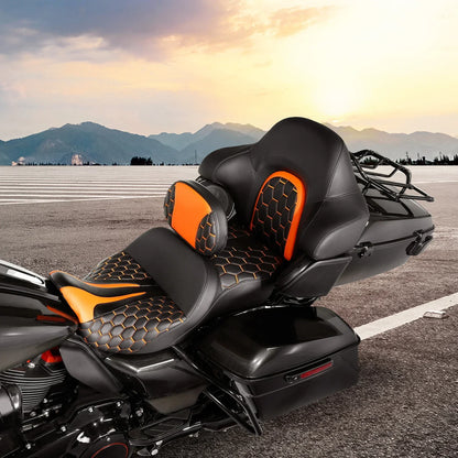 Gel Seat Backrests for Harley Road Glide Street Glide (2014-2023)