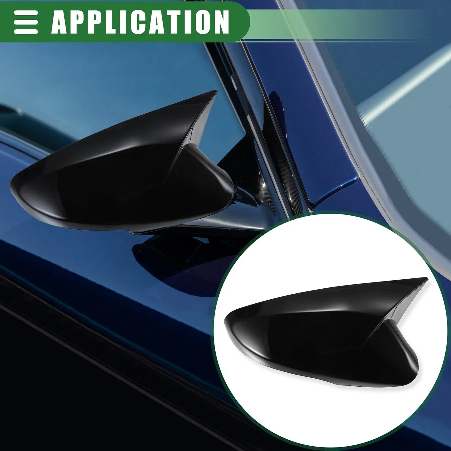 Rearview Mirror Cover Caps for Hyundai Veloster (2012-2017) Gloss Black