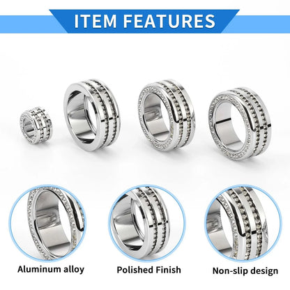 AC Media Tune Switch Knob Cover Ring for Honda Civic (2022) - 4 x Silver Tone