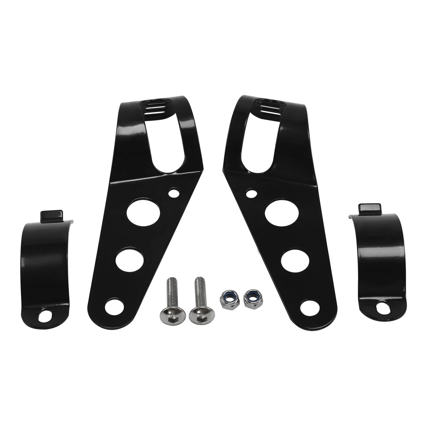 Headlight Mount Bracket 35mm-43mm for Motorcycle Fork Chopper Cafe Racer Black