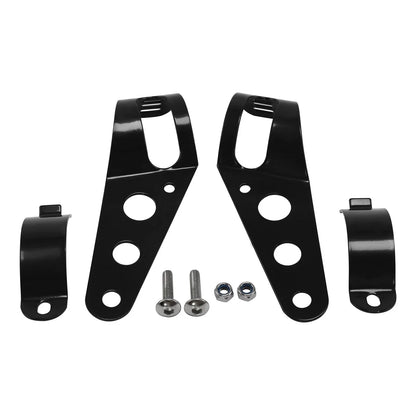Headlight Mount Bracket 35mm-43mm for Motorcycle Fork Chopper Cafe Racer Black