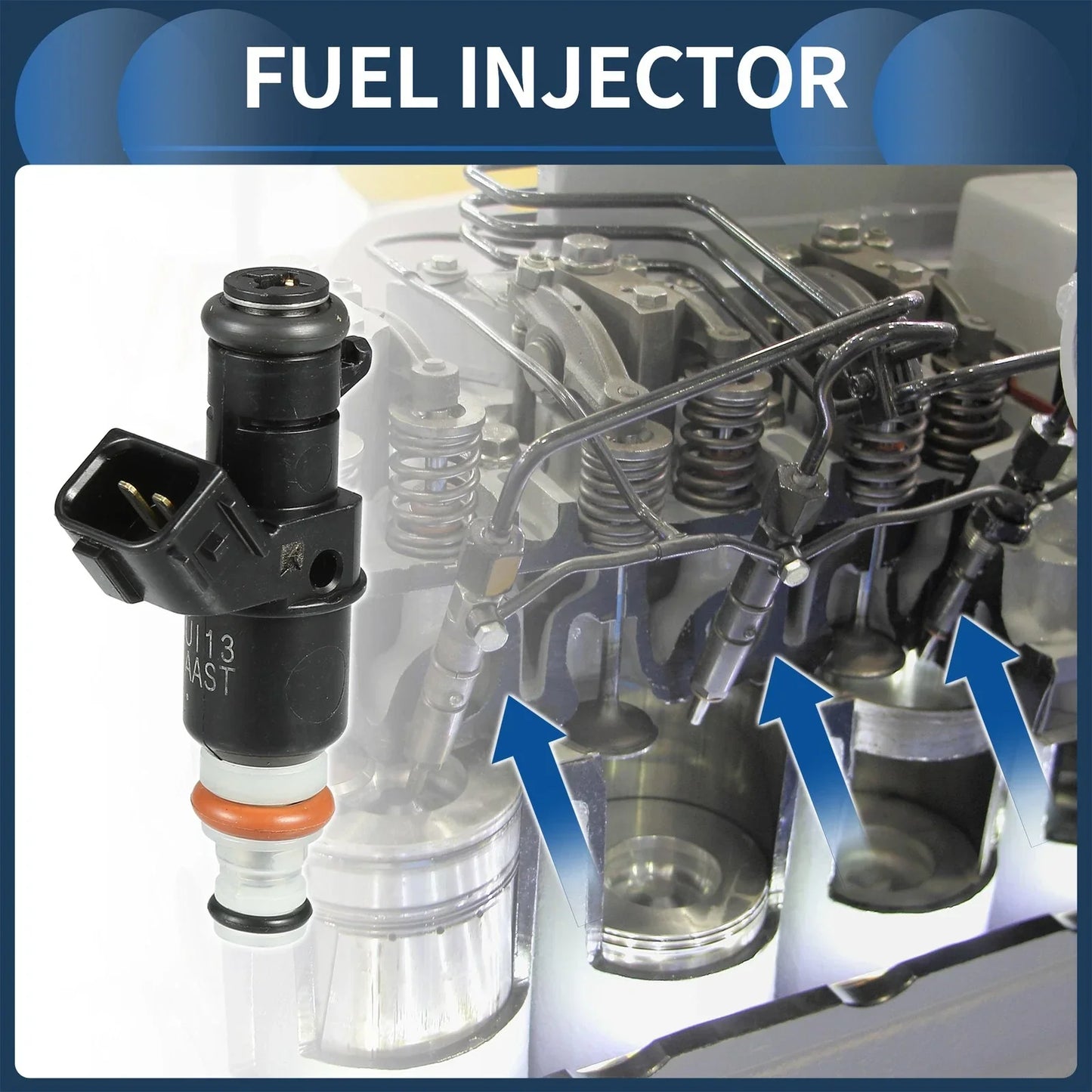 Fuel Injector Set for Honda Accord 2003-2007 2.4L 3.0L - 4 x Black Injectors