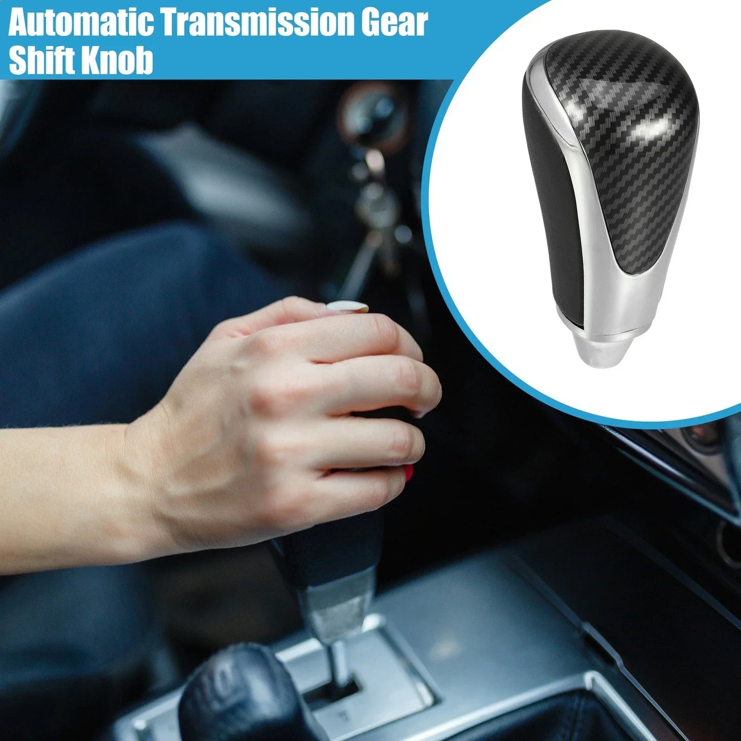 Automatic Gear Shift Knob for Toyota Hilux 2005-2012 Black Carbon Fiber