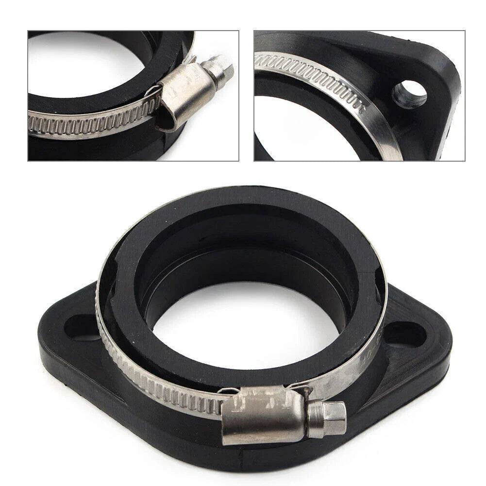 Flange Carb Adapter for Harley CV/Mikuni HSR45 Carb - Black Rubber