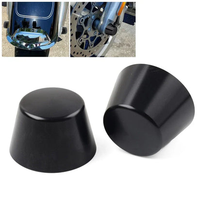 Front Axle Cap Nut Cover for Harley Touring Electra Glide Road King Softail Dyna