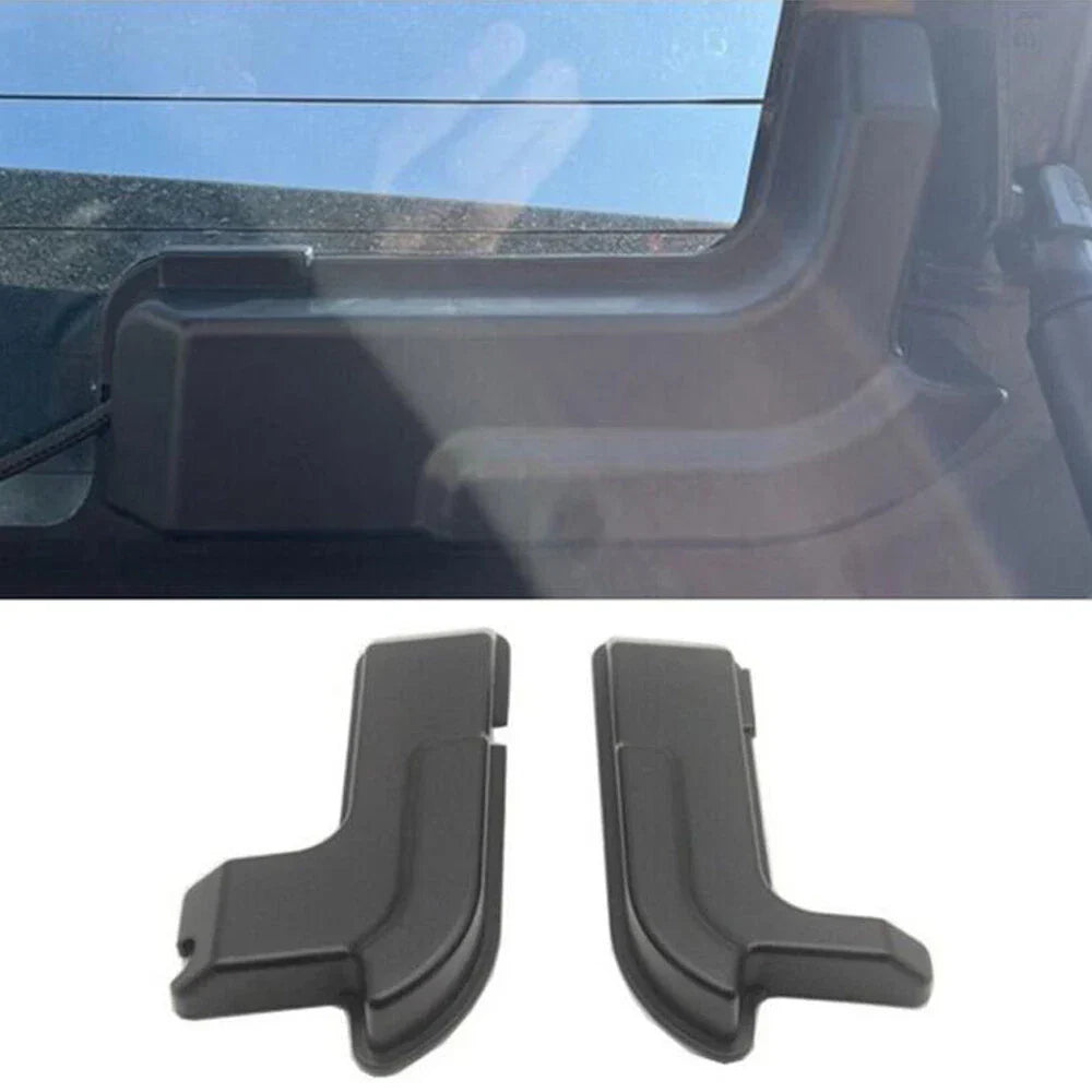 Black Rear Door Glass Heating Line Covers for Jeep Wrangler (2018-2023)