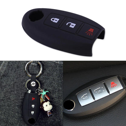 3 Button Silicone Key Cover Case for Nissan Juke Murano (2011-2023)
