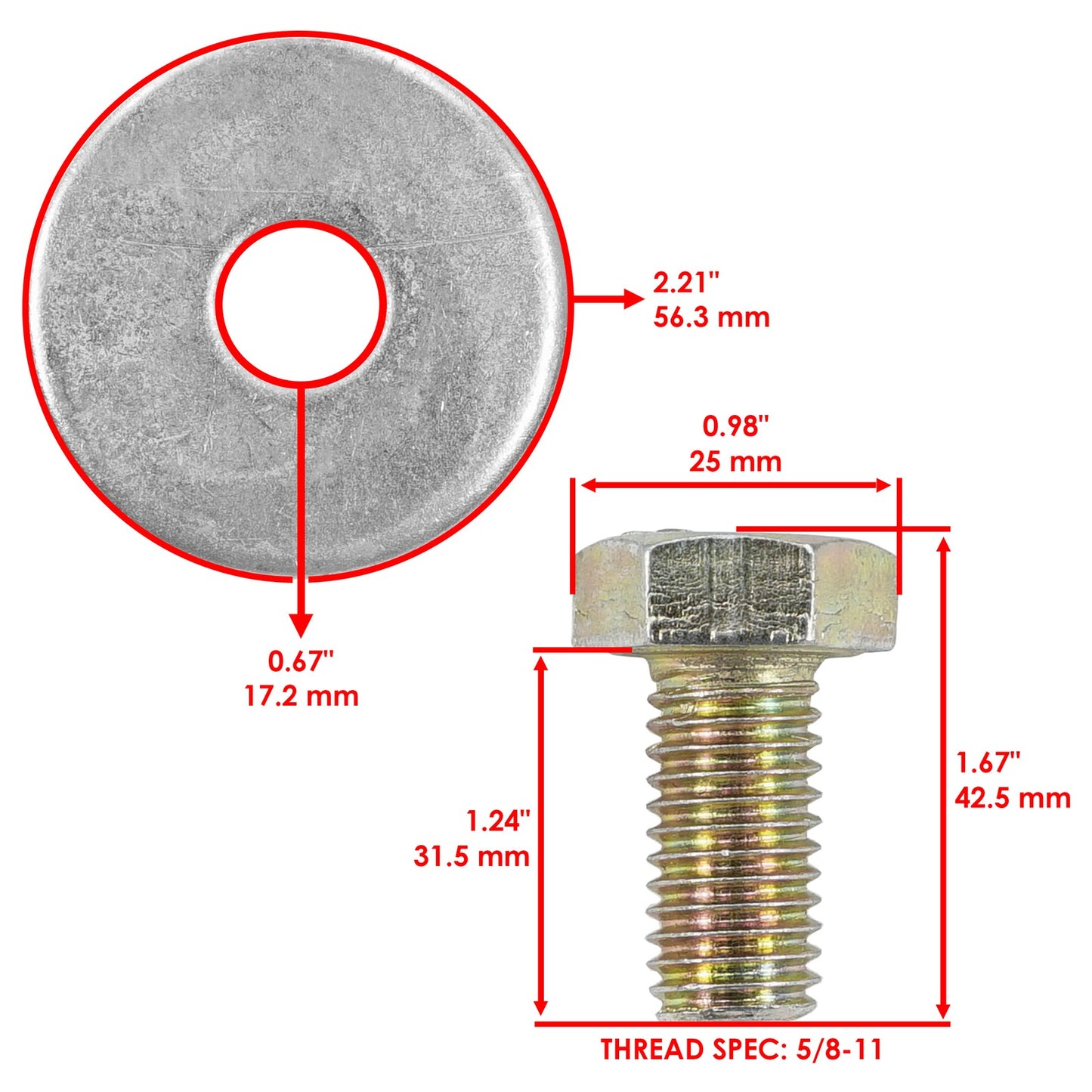 Deck Blade with Bolt Replacement for Hustler FasTrak SDX (2011–2020)