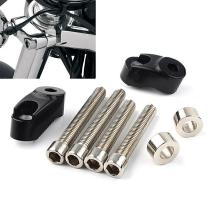 Black Short Front Turn Signal Mounts 39mm 49mm for Harley Sportster FXR