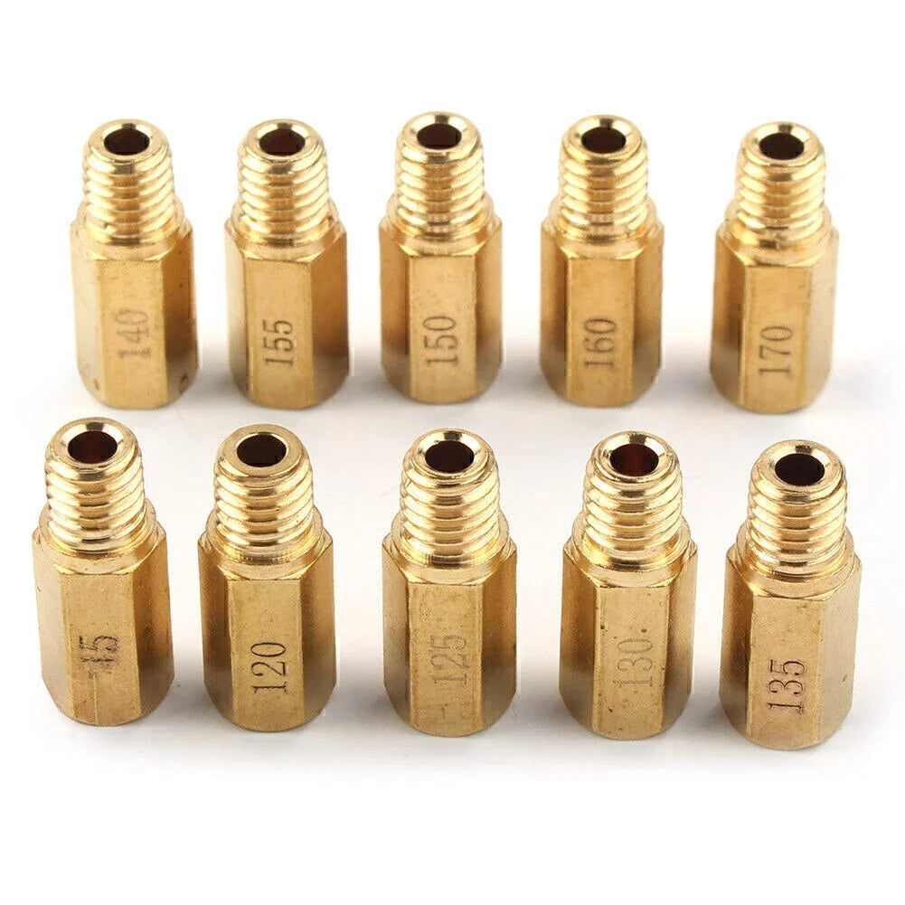 10 x Carburetor Main Jets Kit for PWK Mikuni OKO KOSO (120-170)