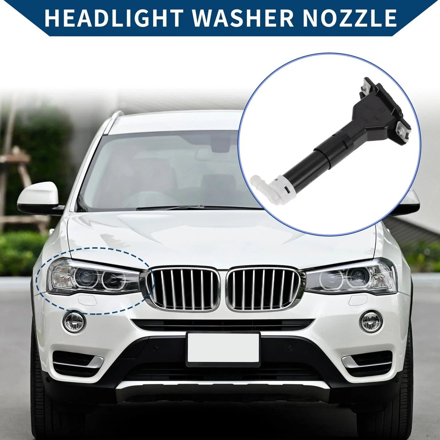 Front Passenger Side Headlight Washer Nozzle for Honda Civic (2005-2011)