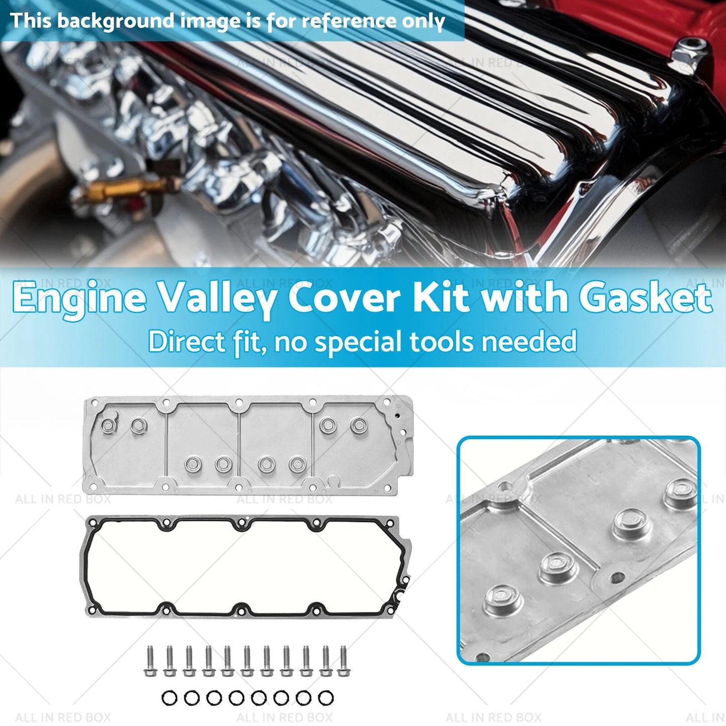 Engine Valley Cover Kit w/Gasket for GMC Silverado LS2 (2007-2013)