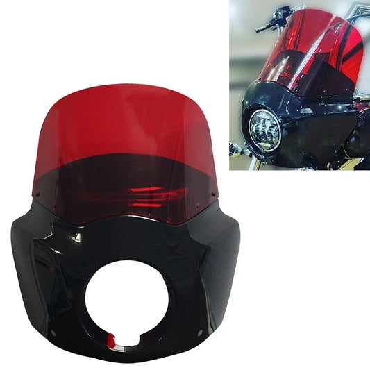 11" Red Headlight Fairing Windshield for Harley Softail Street Bob (2018-2024)