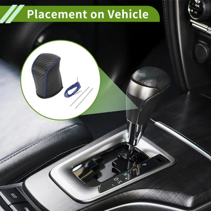 Car Gear Shift Knob Cover for Lexus NX300 2014-2021 Black Carbon Fiber