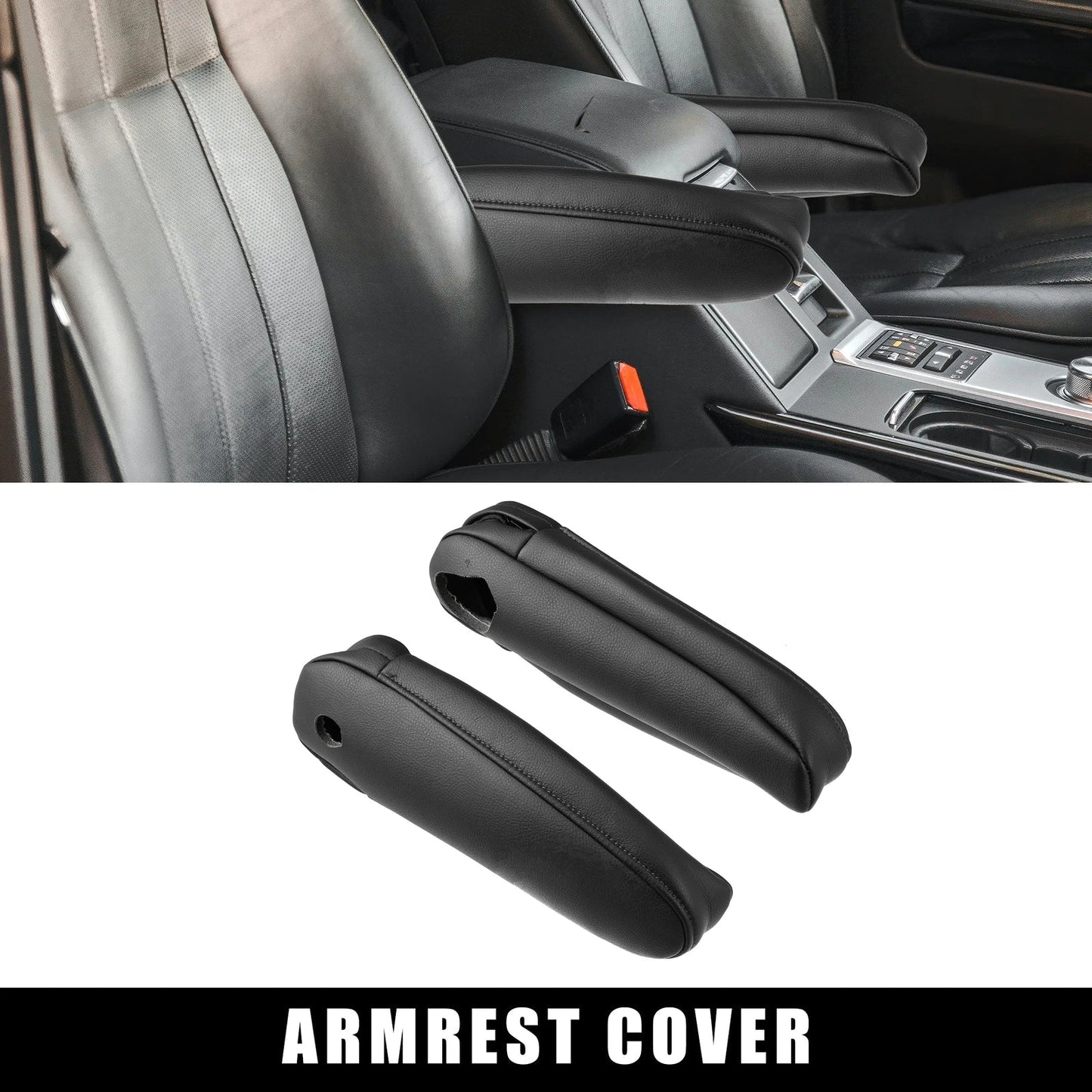 Front Seat Armrest Covers for Lexus RX300 RX330 RX350 (2003-2009) Black