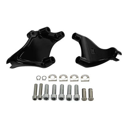Black Passenger Footpeg Mounts for Harley Sportster 883 1200 (2014-2022)