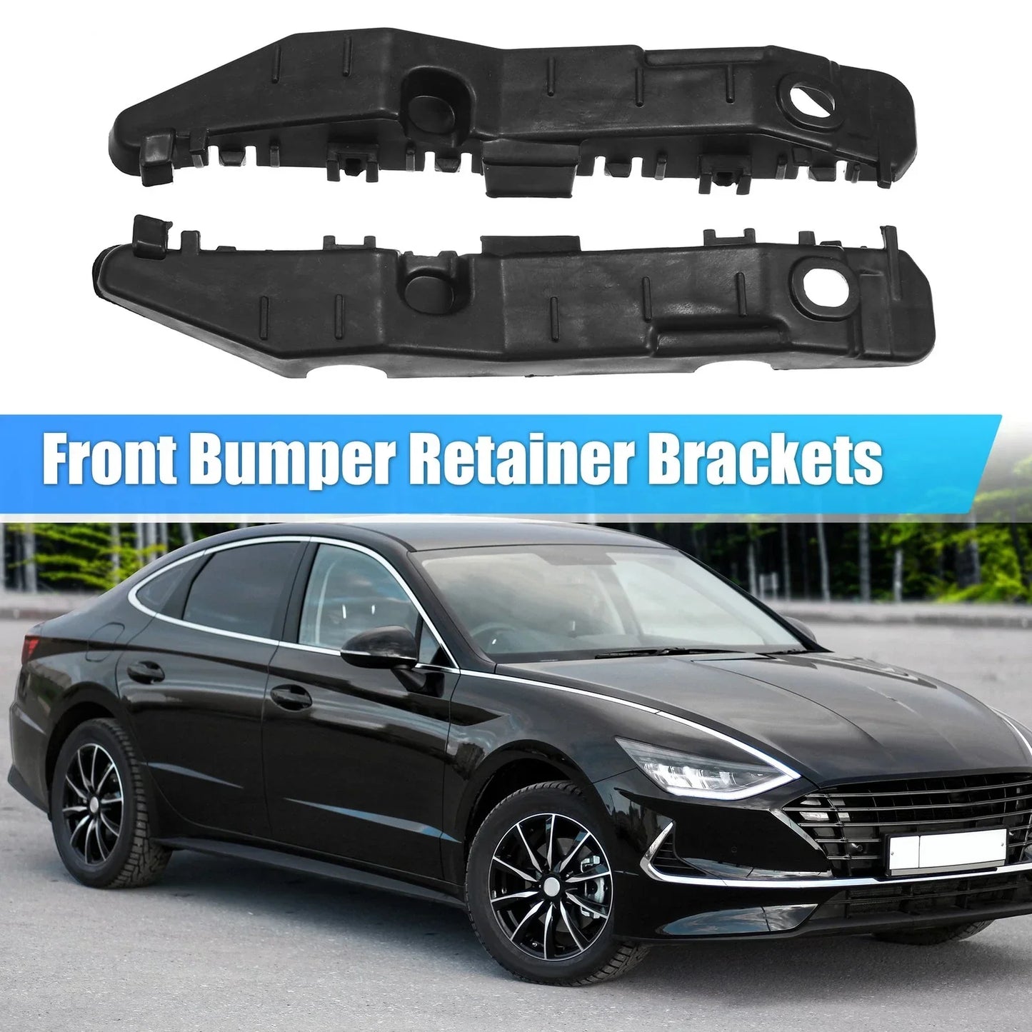 Front Left & Right Bumper Brackets for Hyundai (86514C2000) 2015-2020