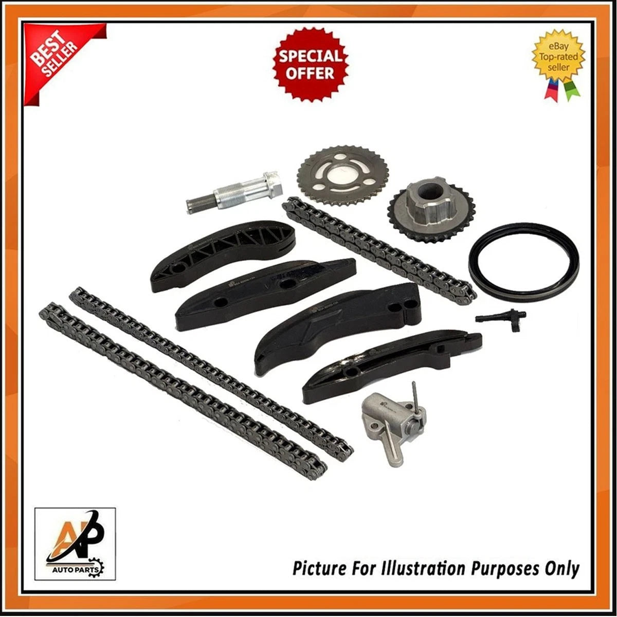 Diesel Timing Chain Kit Upper Lower Replacement for BMW N57 (2009–2016)