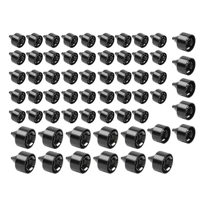 61X Engine Topper Bolt Caps Cover Black for Harley Twin Cam FLH (1999-2006)