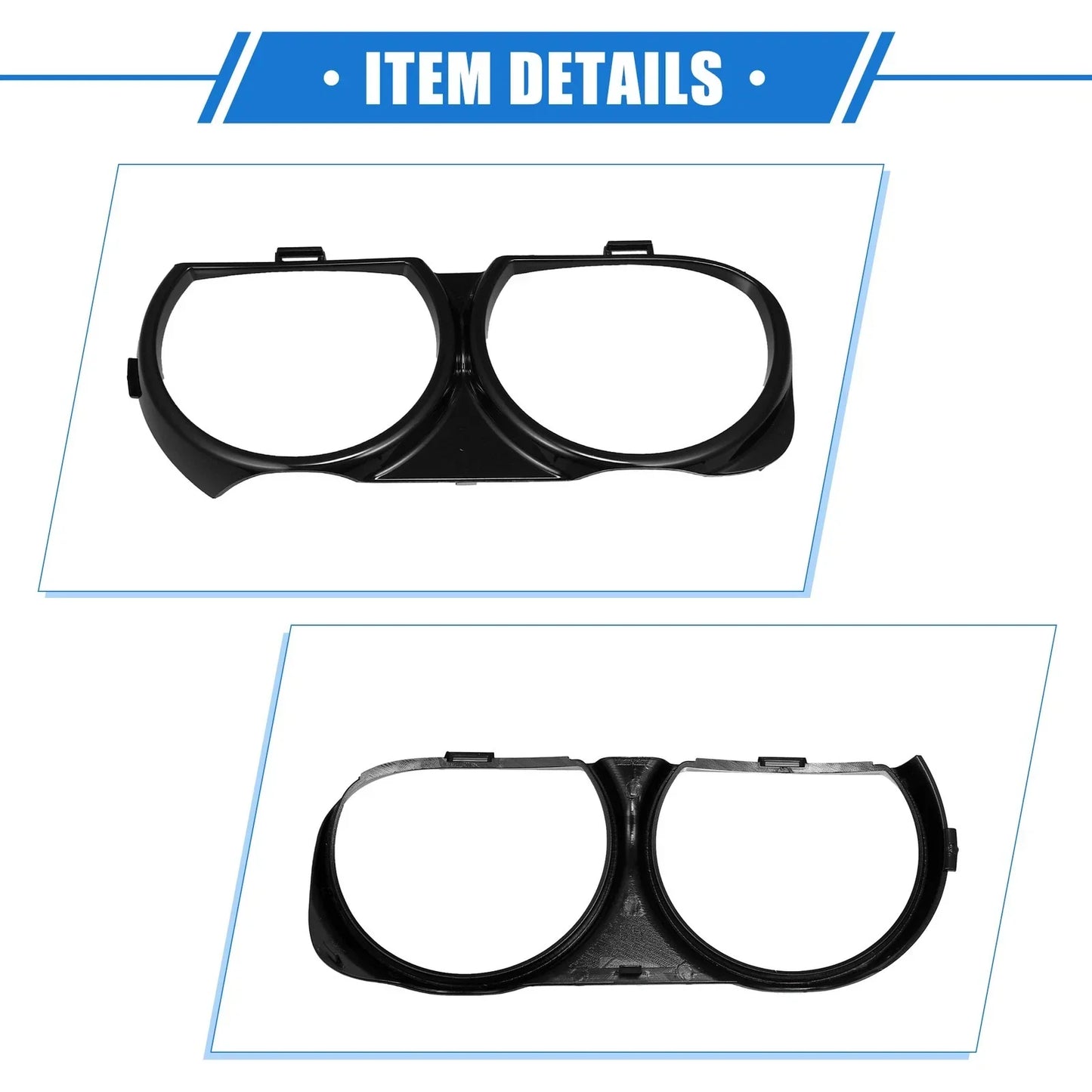 Front Left Right Side Headlight Trim Rings for Dodge Challenger (2015-2023)