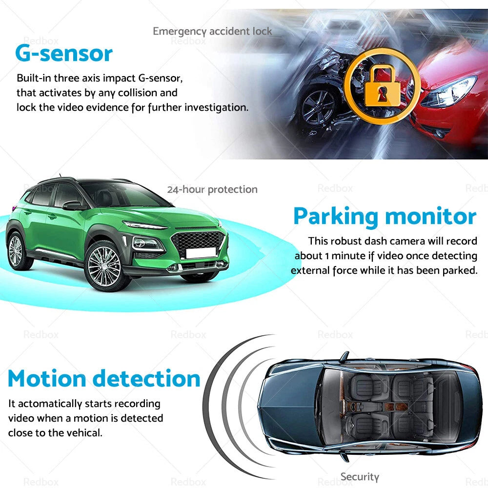 4K UHD 2160P Dash Camera with WiFi & GPS for Car - 170° WDR Night Vision