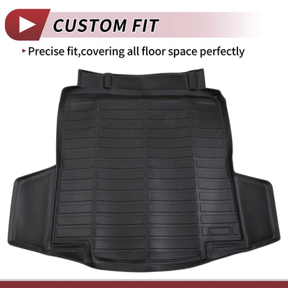 Cargo Liner Rear Trunk Mat for Chevy Malibu 2016-2025 Long Grid Pattern