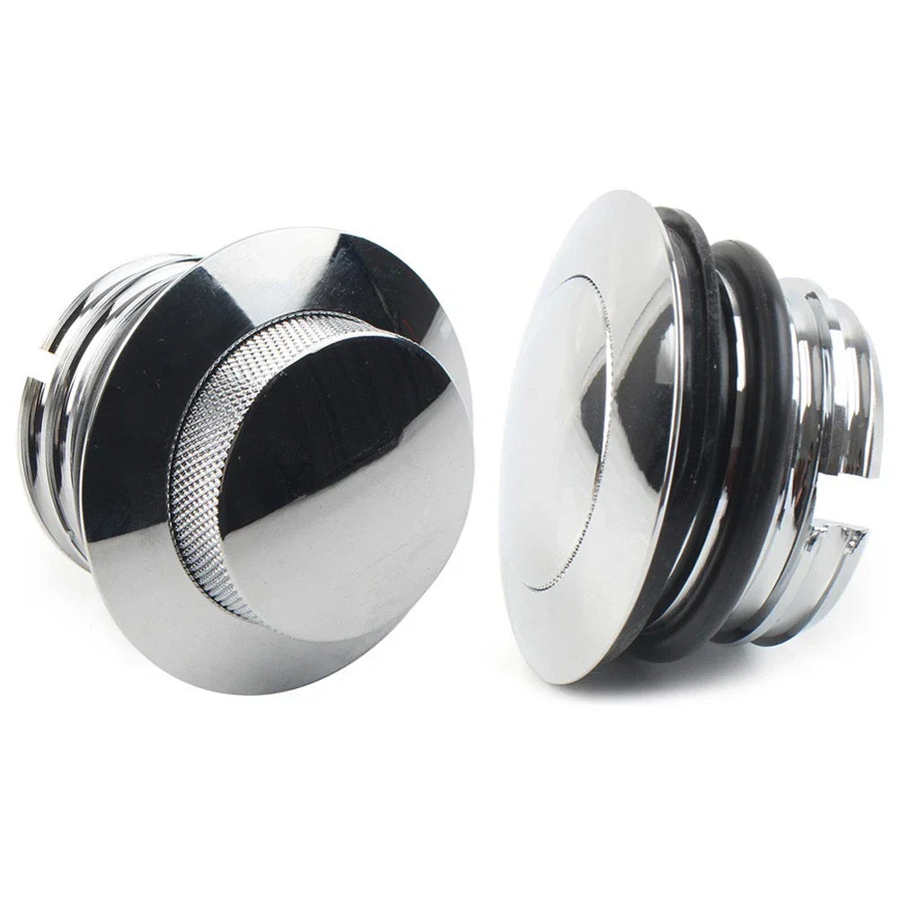 Vented Fuel Tank Cover for Harley Chrome (Fits Various Models)