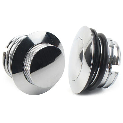 Vented Fuel Tank Cover for Harley Chrome (Fits Various Models)