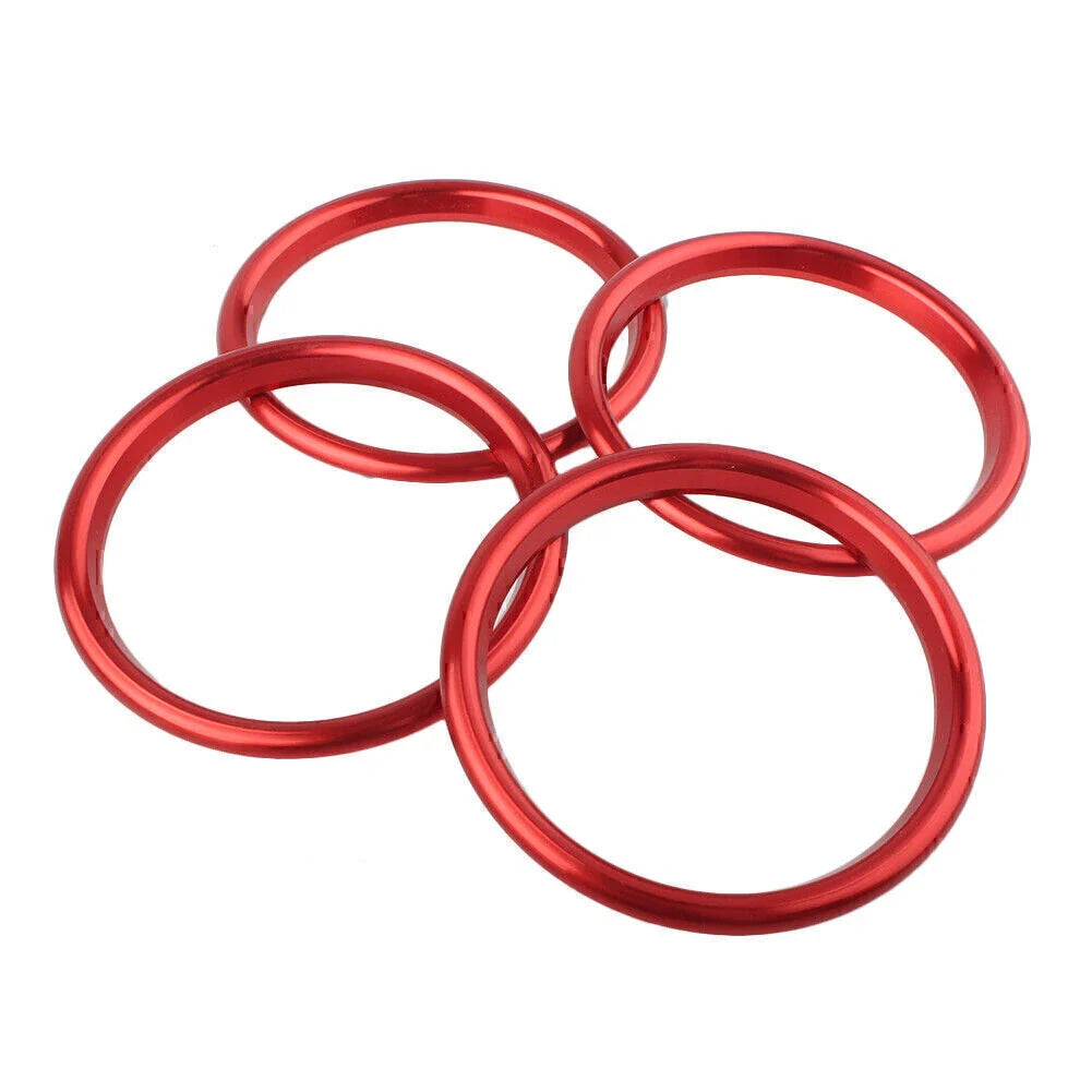 Red Chrome AC Vent Outlet Ring Sticker for Audi A3 S3 (2012-2019)